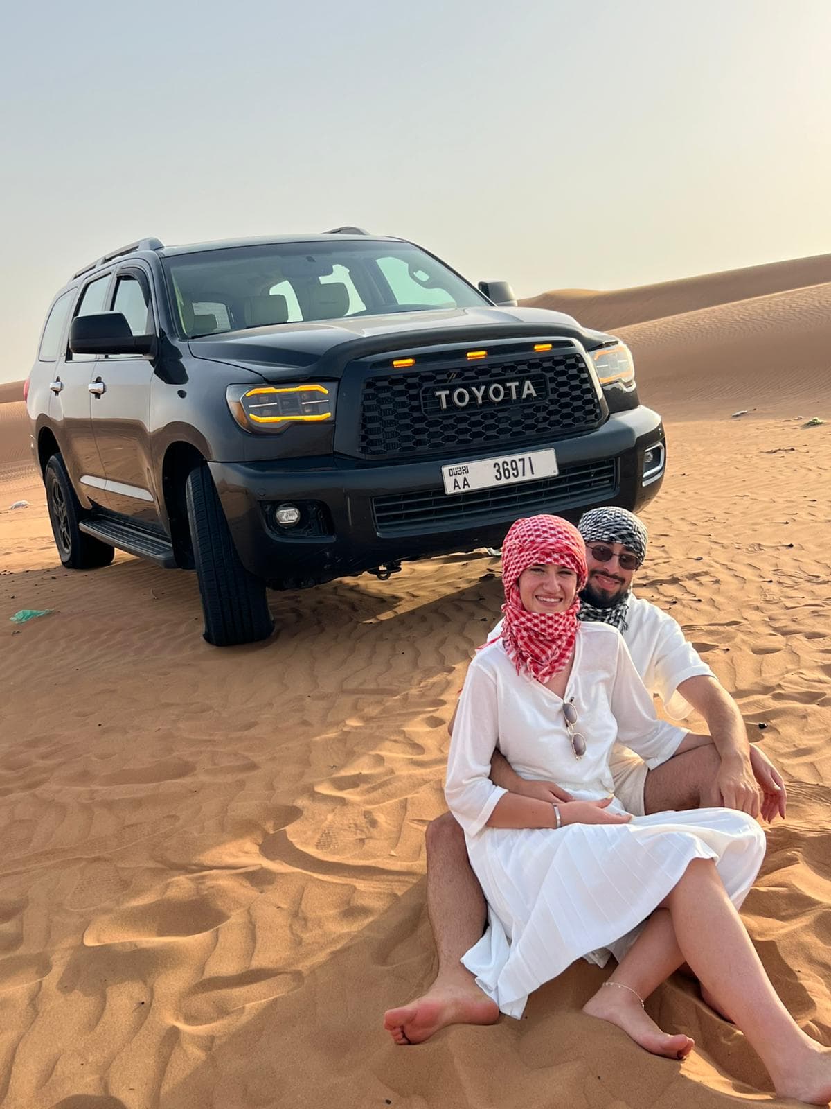 Guests enjoying desert camp